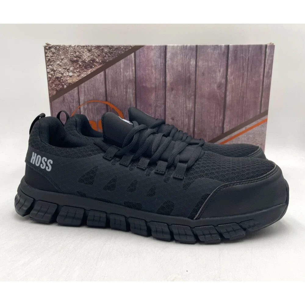 HOSS Sparks ESD 10167 Men's NEW Comp-Toe Work Shoe Black Multiple Sizes